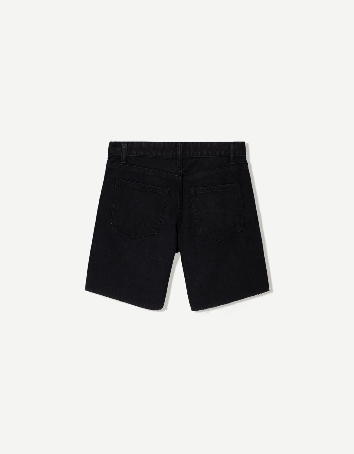 버쉬카 데님 버뮤다 쇼츠 3197/534 BLACK - 상세 이미지 2