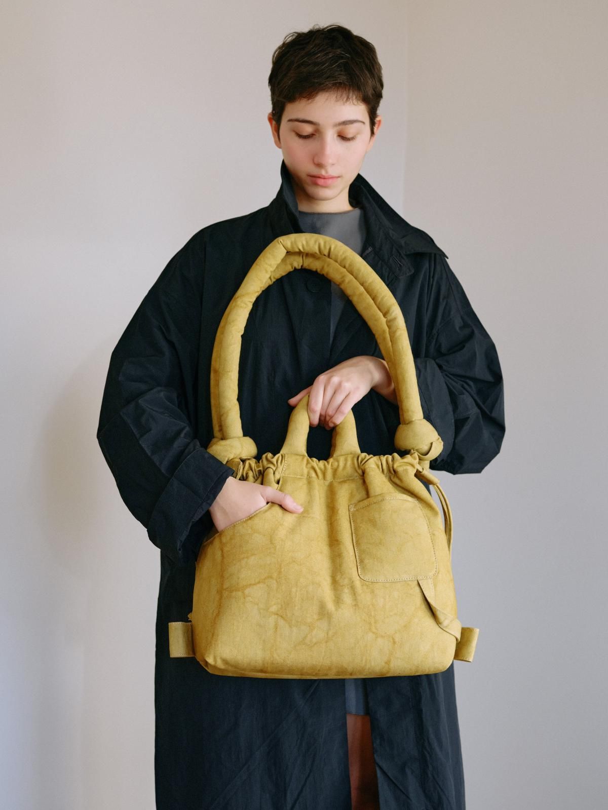 올랜드 코튼워싱 소프트 베이직 호보백 Ona Washed Bag 48115509887311 MUSTARD - 상세 이미지 3