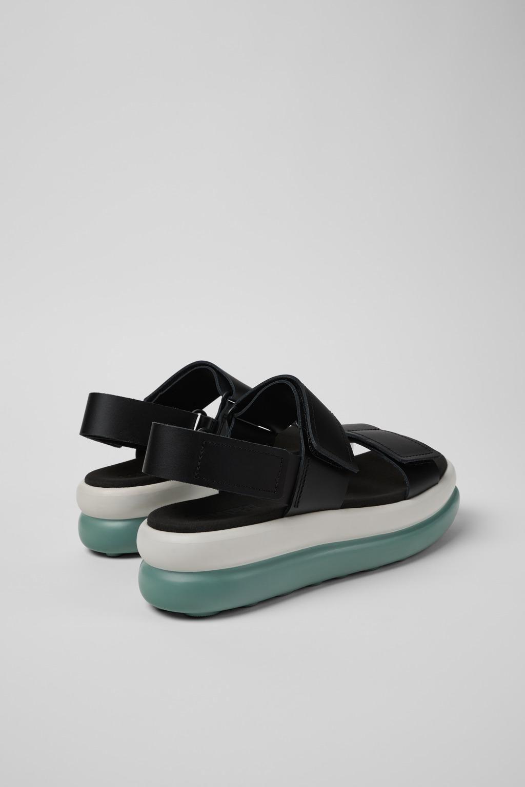 캠퍼 트렌디 스트랩샌들 Pelotas Flota Up 블랙 레더 플랫폼 K201728-005 BLACK - 상세 이미지 3