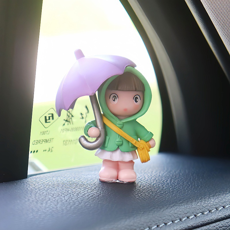 우비걸스 차량용 장식 미니어쳐 피규어 1set (4pcs) - 상세 이미지 5