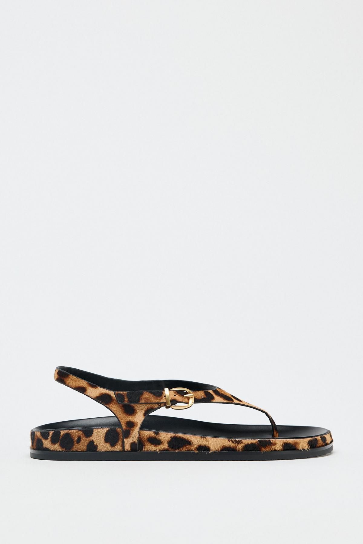자라 레오파드 스트랩 레더 샌들 2625/510 LEOPARD - 메인 이미지