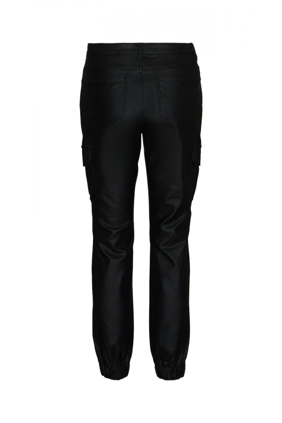 베로모다 테크니컬 블랙 왁스 카고 팬츠 미드라이즈 6398225 NEGRO - 상세 이미지 2