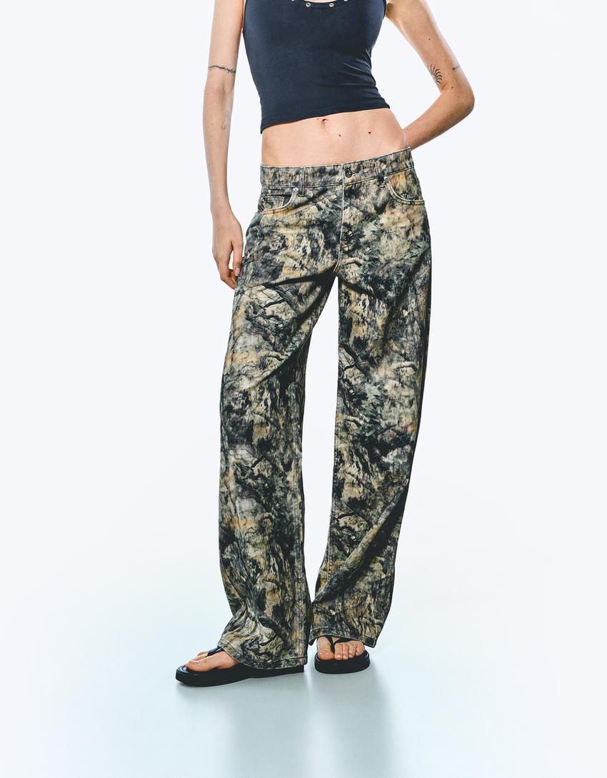 버쉬카 트렌디 프린트 배기 팬츠 5099/141 MULTICOLORED - 상품 이미지