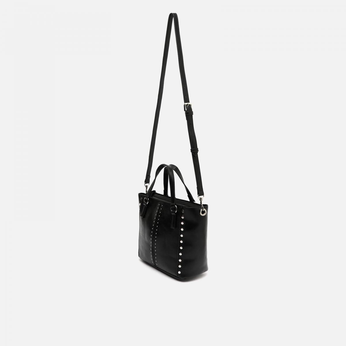 미사코 탈부착 스트랩 메탈릭 스터드 블랙 미디엄 토트백 JITA-4900269002011 BLACK - 상세 이미지 3