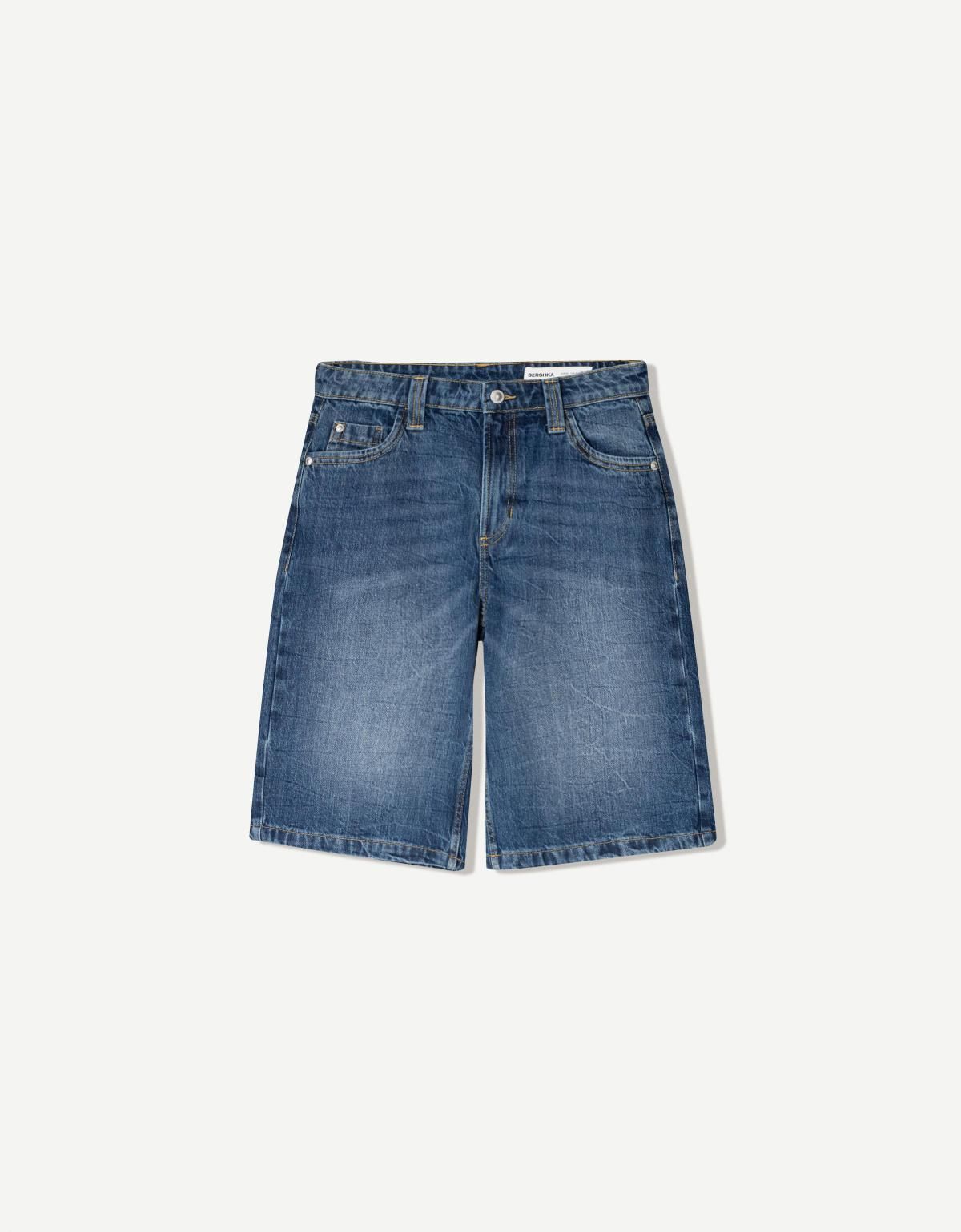 버쉬카 배기 데님 쇼츠 3193/335 BLUE - 상품 이미지