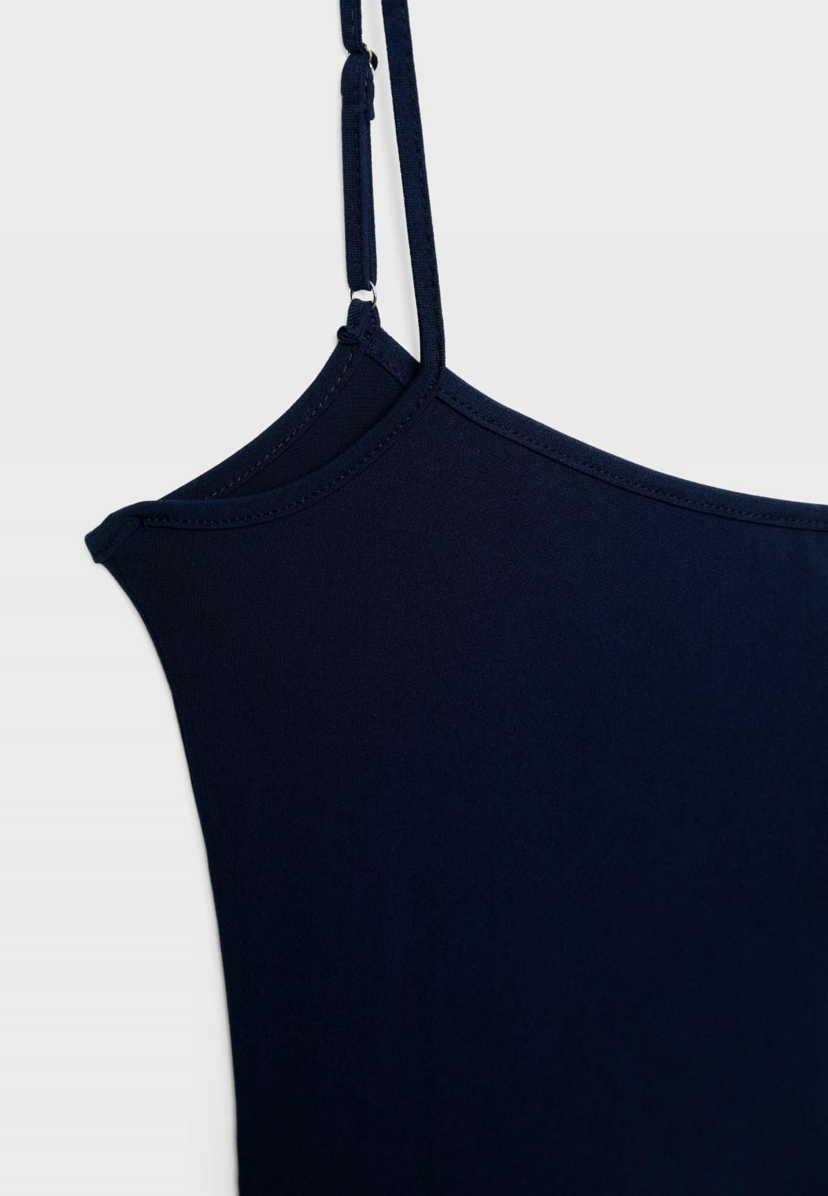 스트라디바리우스 슬림핏 롱 스트랩 슬릿 원피스 7175/820 NAVY BLUE - 상세 이미지 3