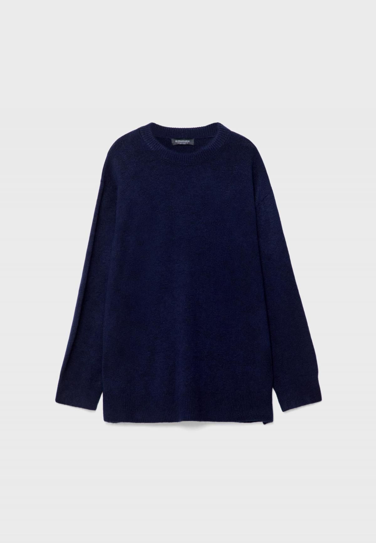 스트라디바리우스 베이직 소프트터치 라운드넥 니트 스웨터 5010/400 NAVY BLUE - 상품 이미지