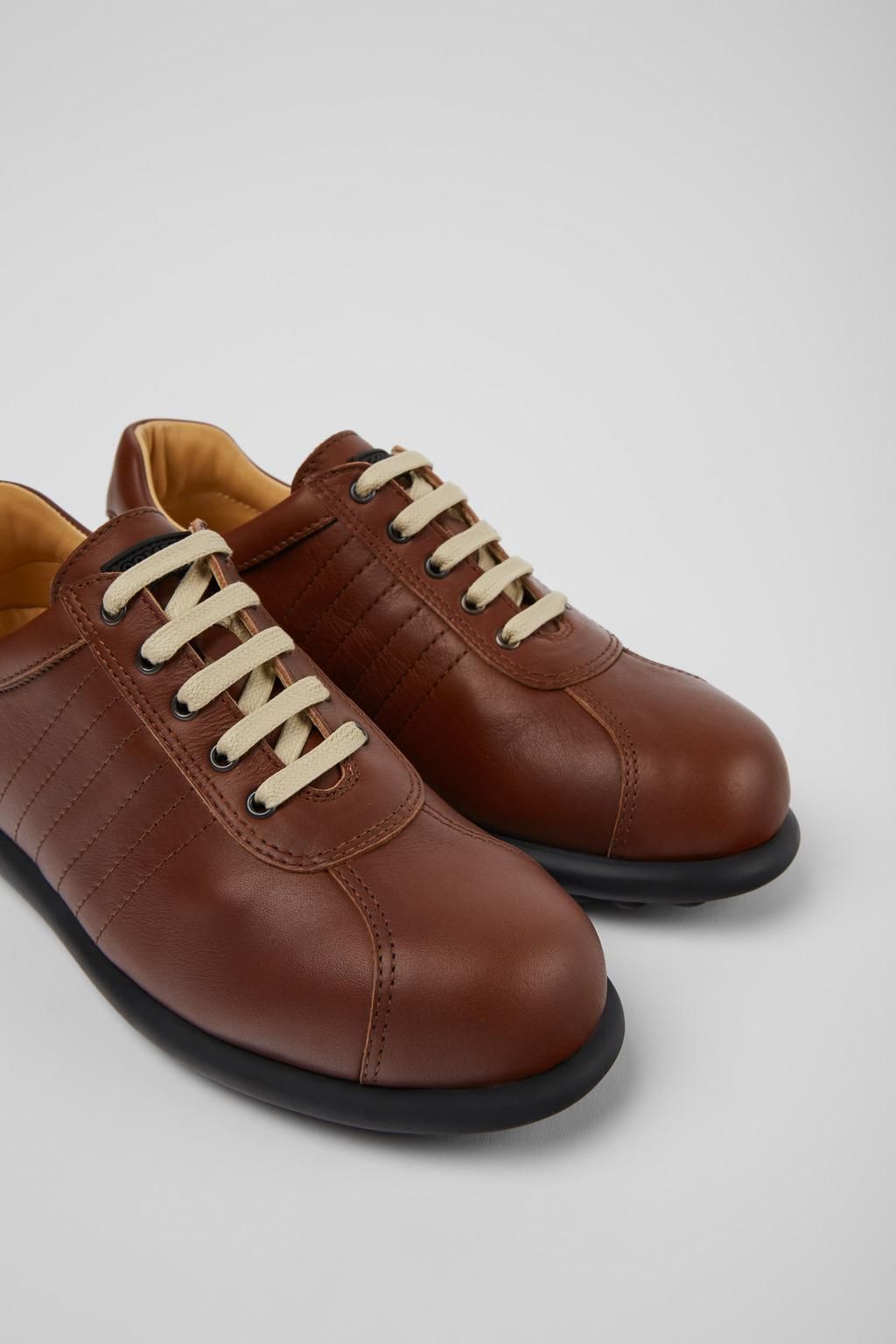 캠퍼 아이코닉 브라운 레더 스니커즈 Pelotas 27205-281 BROWN - 상세 이미지 2