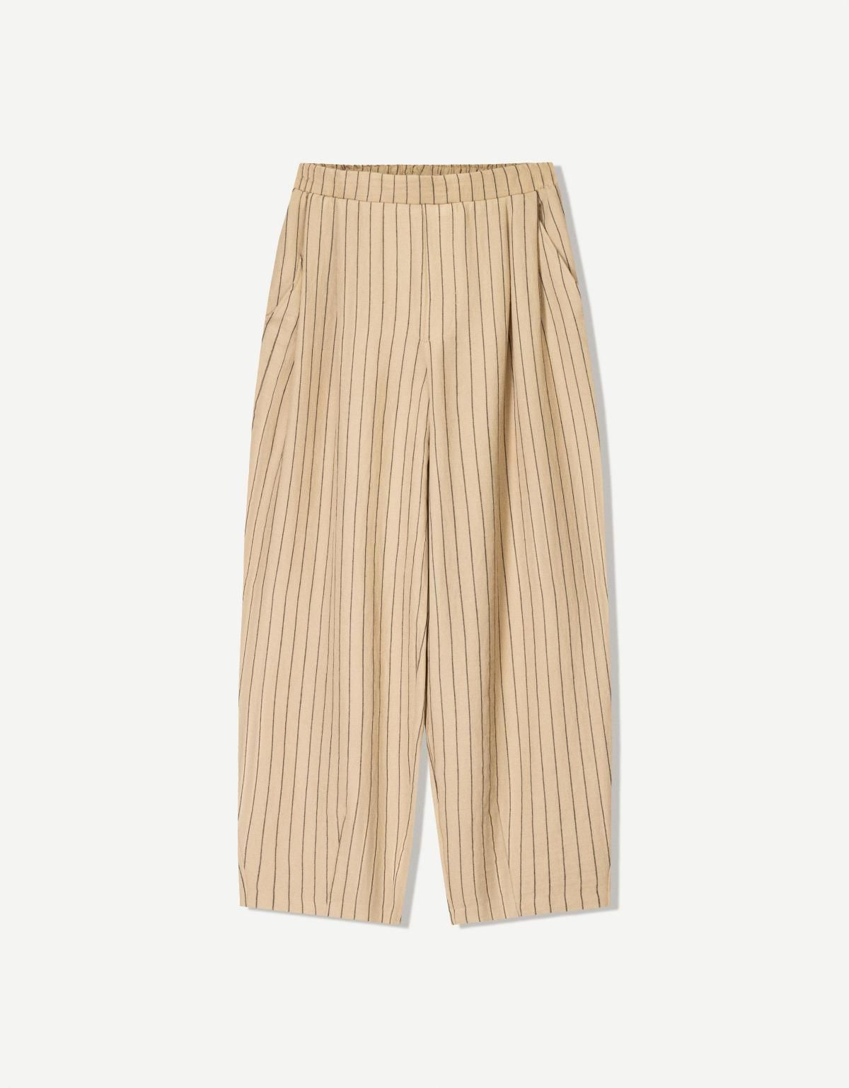 버쉬카 린넨 블렌드 벌룬 핏 다트 팬츠 0122/741 CAMEL - 상품 이미지