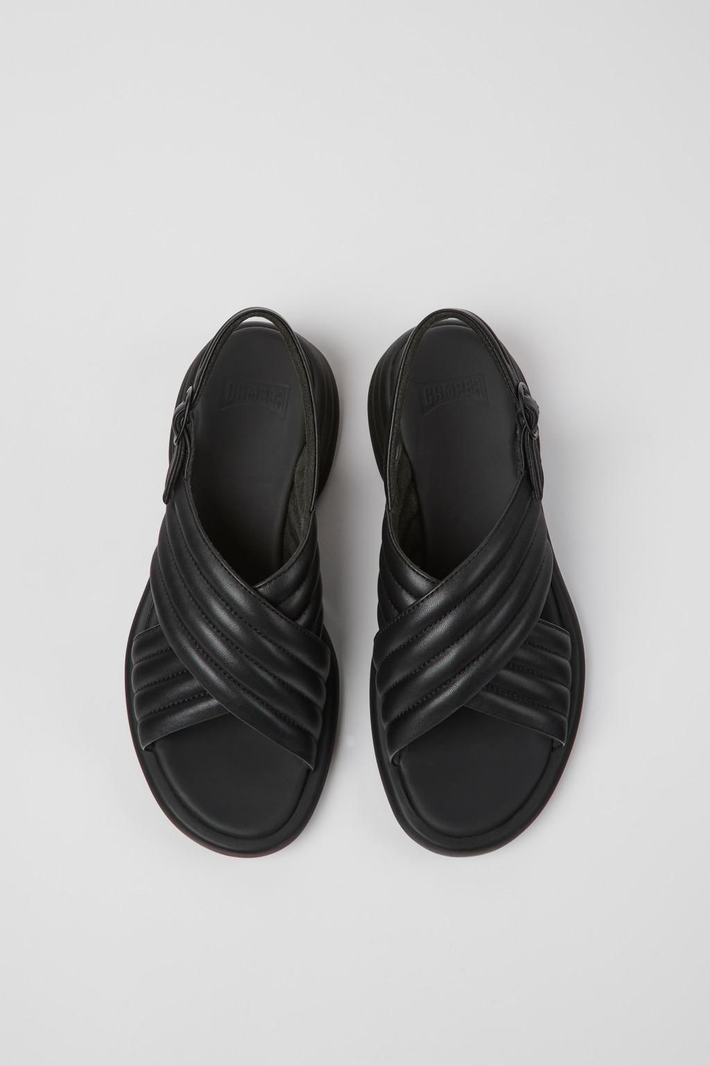 캠퍼 라이트웨이트 스트랩 블랙 레더 샌들 K201494-001 BLACK - 상세 이미지 4