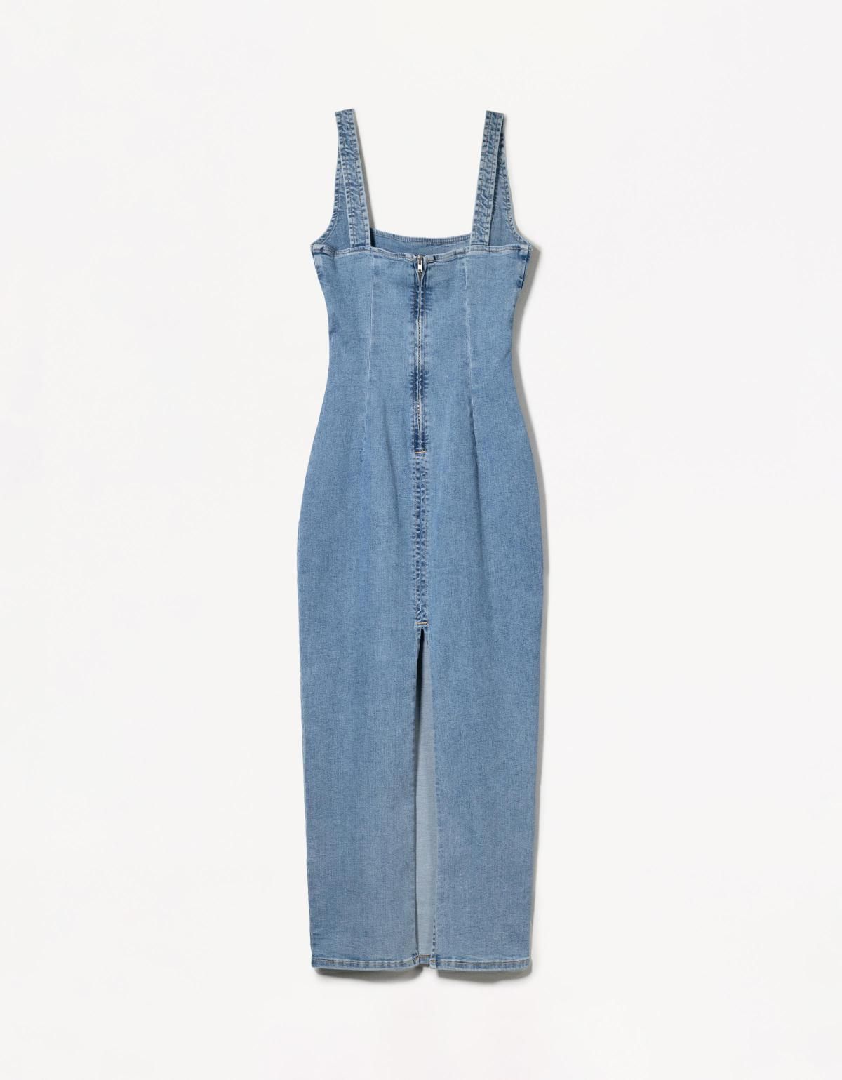 버쉬카 스트랩 롱 데님 원피스 0623/074 LIGHT BLUE - 상세 이미지 5