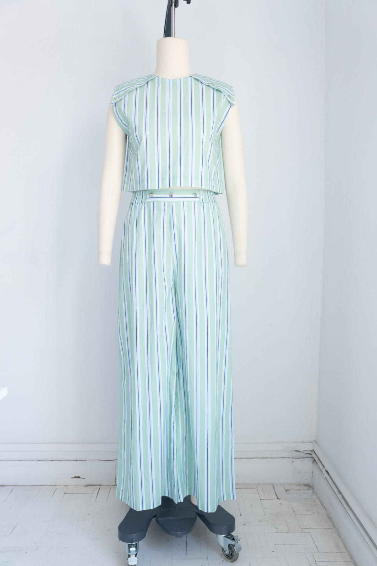 타이니코튼 스트라이프 민소매 크롭 탑 SS25-629R22 ONE COLOR - 상세 이미지 4