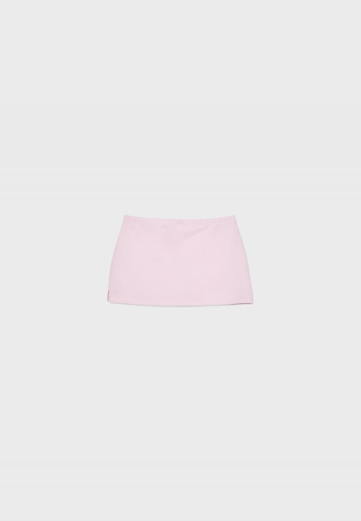 스트라디바리우스 코튼엘라스테인 미드라이즈 미니 스커트 팬츠 7693/665 PASTEL PINK - 상세 이미지 2