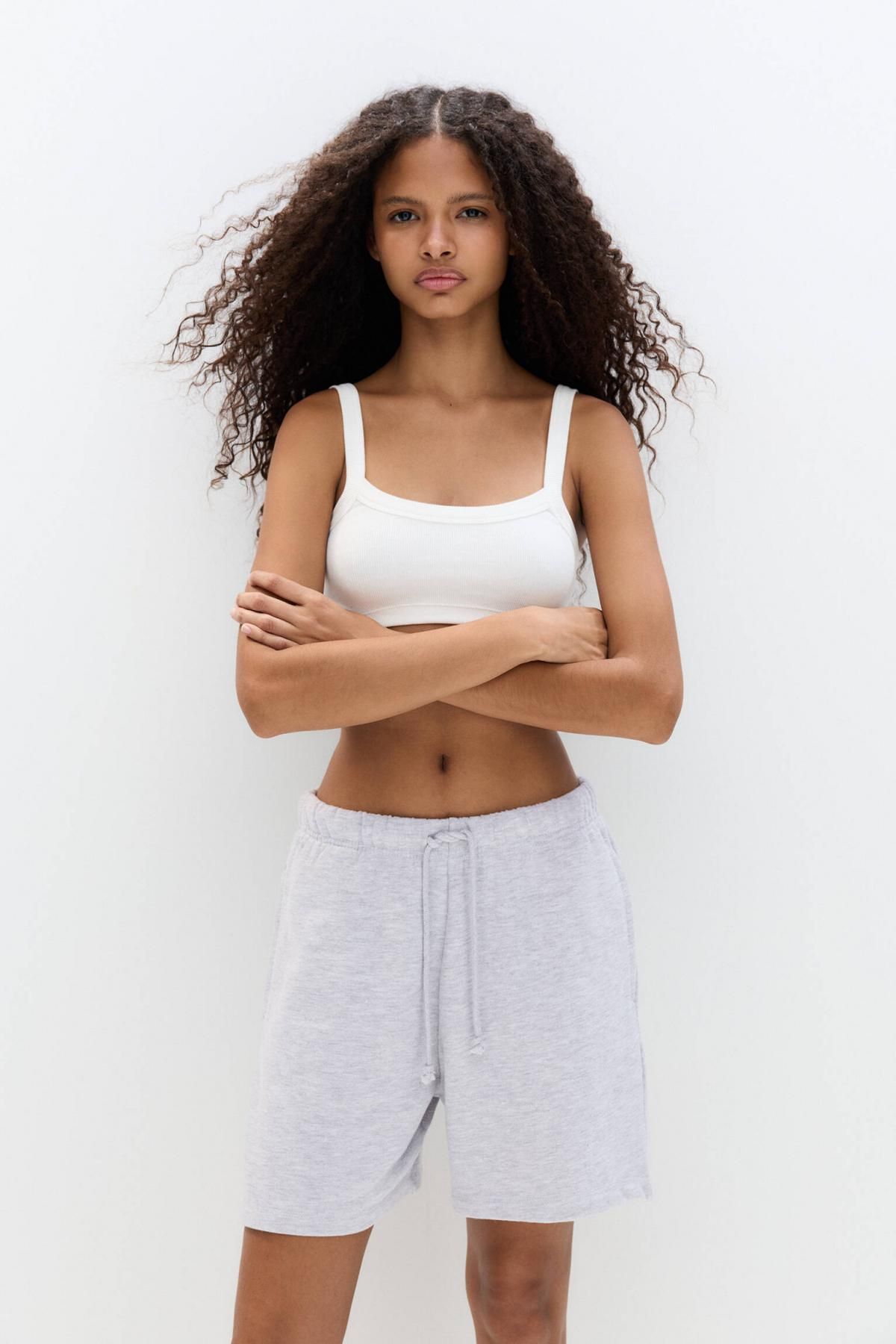 풀앤베어 테크니컬 조거 버뮤다 반바지 3696/404 PALE MARL - 상세 이미지 3