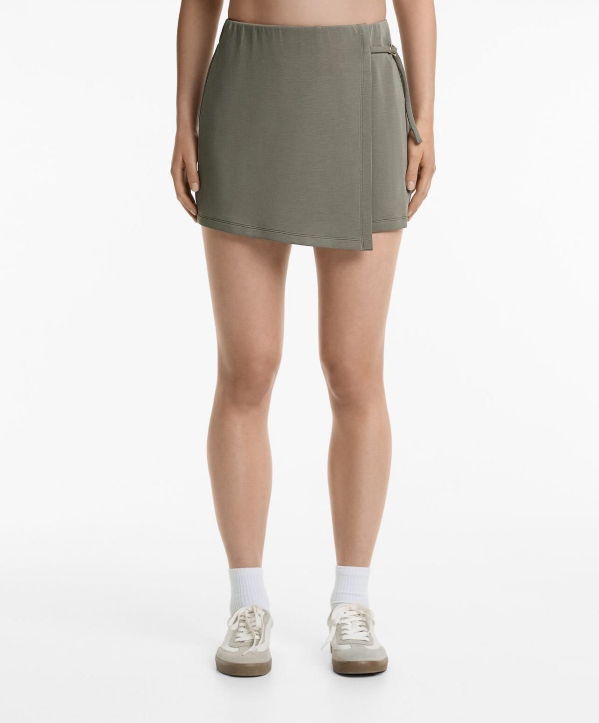 오이쇼 모달소프트 터치 웨이스트 버클 스커트팬츠 3553/791 MIDKHAKI - 상세 이미지 2