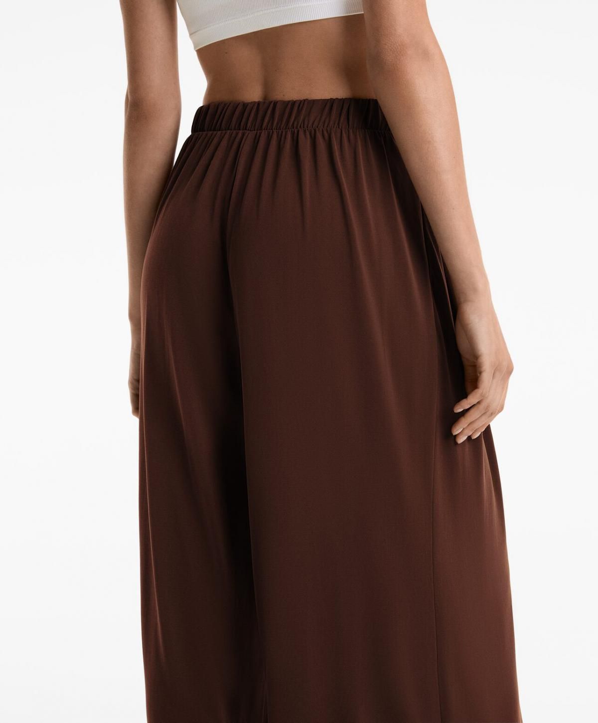 오이쇼 모달블렌드 와이드 밴딩 팬츠 3345/555 CHOCOLATE - 상세 이미지 3