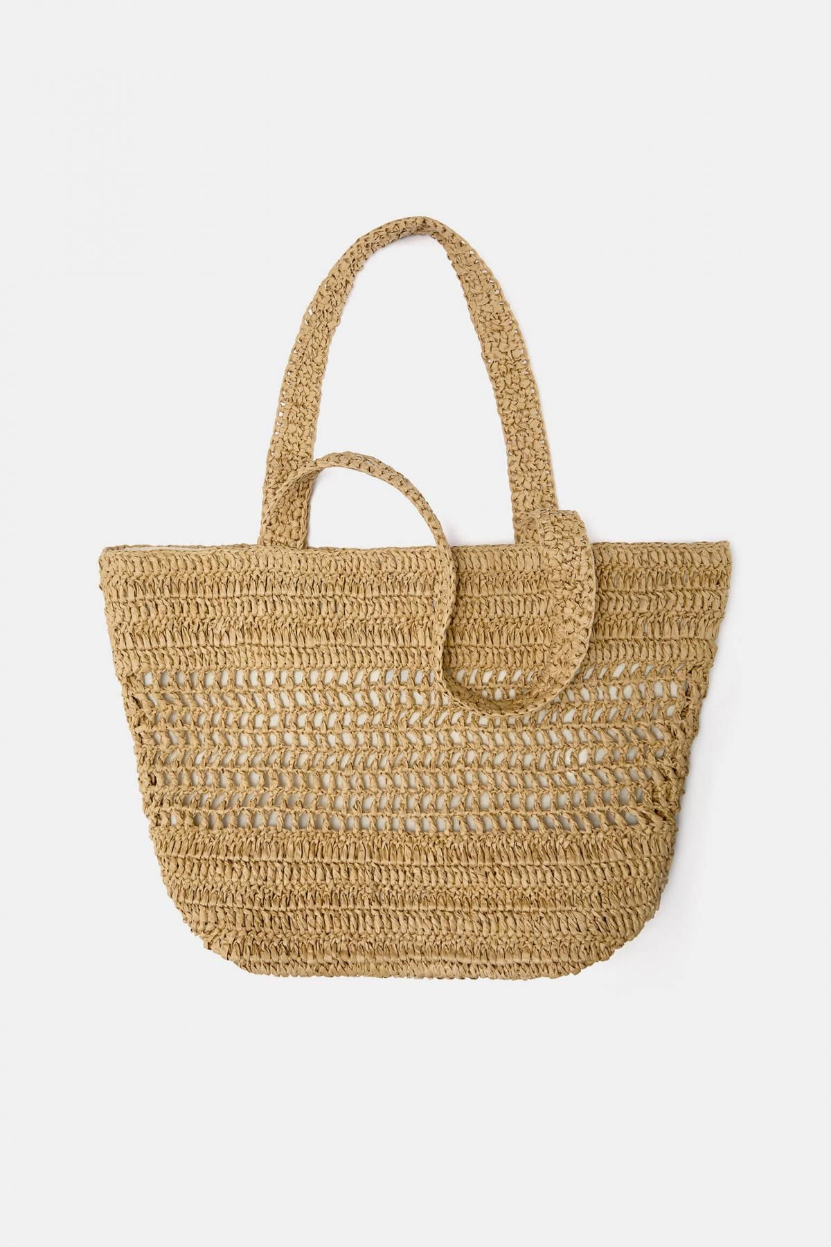 풀앤베어 내추럴 라탄 쇼퍼백 4023/640 BEIGE - 상세 이미지 4