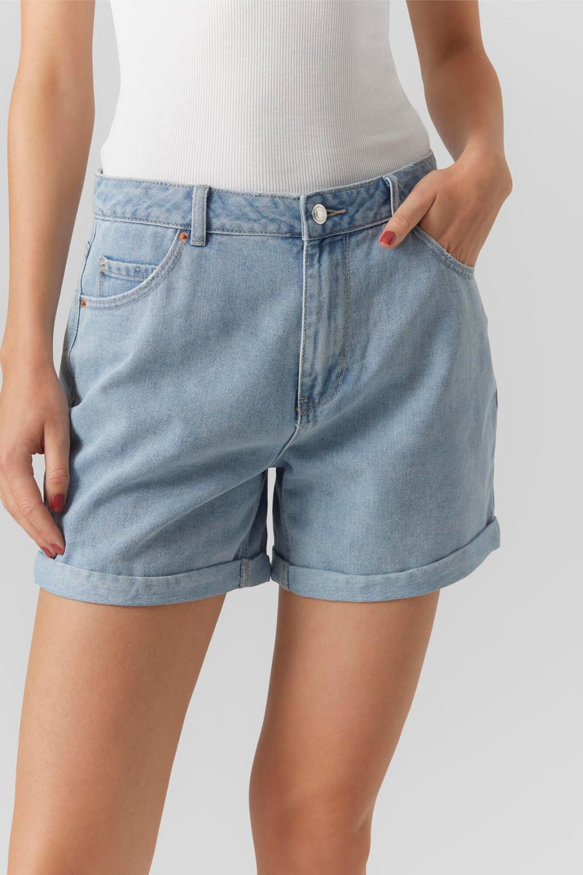베로모다 하이웨이스트 데님 숏팬츠 5010012 AZUL - 상세 이미지 3