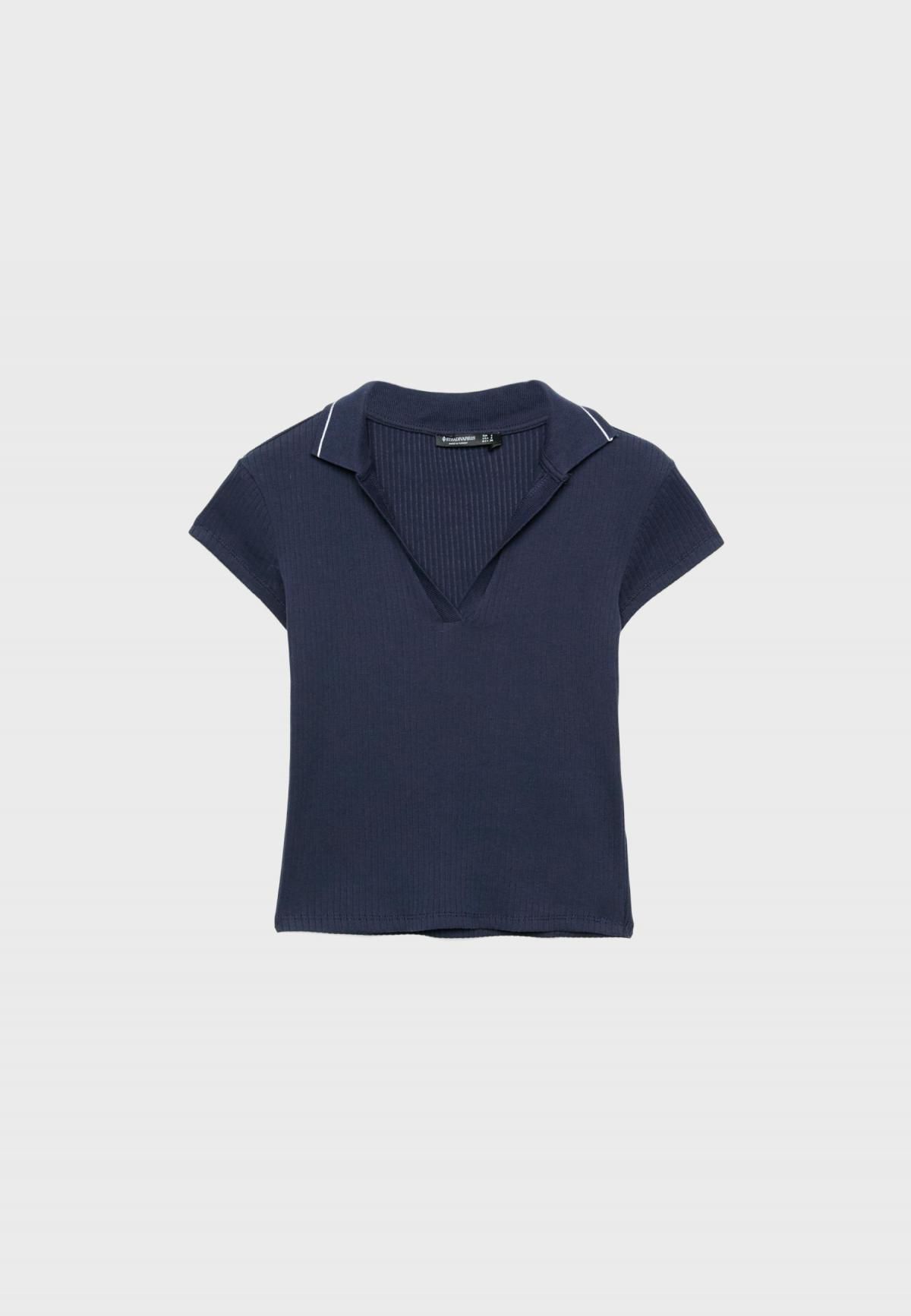 스트라디바리우스 베이직 카라 반팔 폴로 티셔츠 네이비 미니멀 2539/638 NAVY BLUE - 상품 이미지