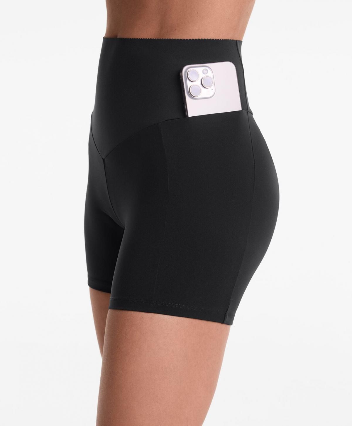 오이쇼 테크니컬 하이웨이스트 10cm 컴프레시브 포켓 핫팬츠 3253/254 BLACK - 상세 이미지 5