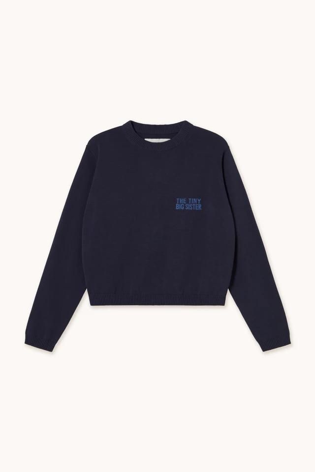 타이니코튼 베이직 라운드넥 맨투맨 JERSEY CHLOE SS25-774107 NAVY - 상품 이미지