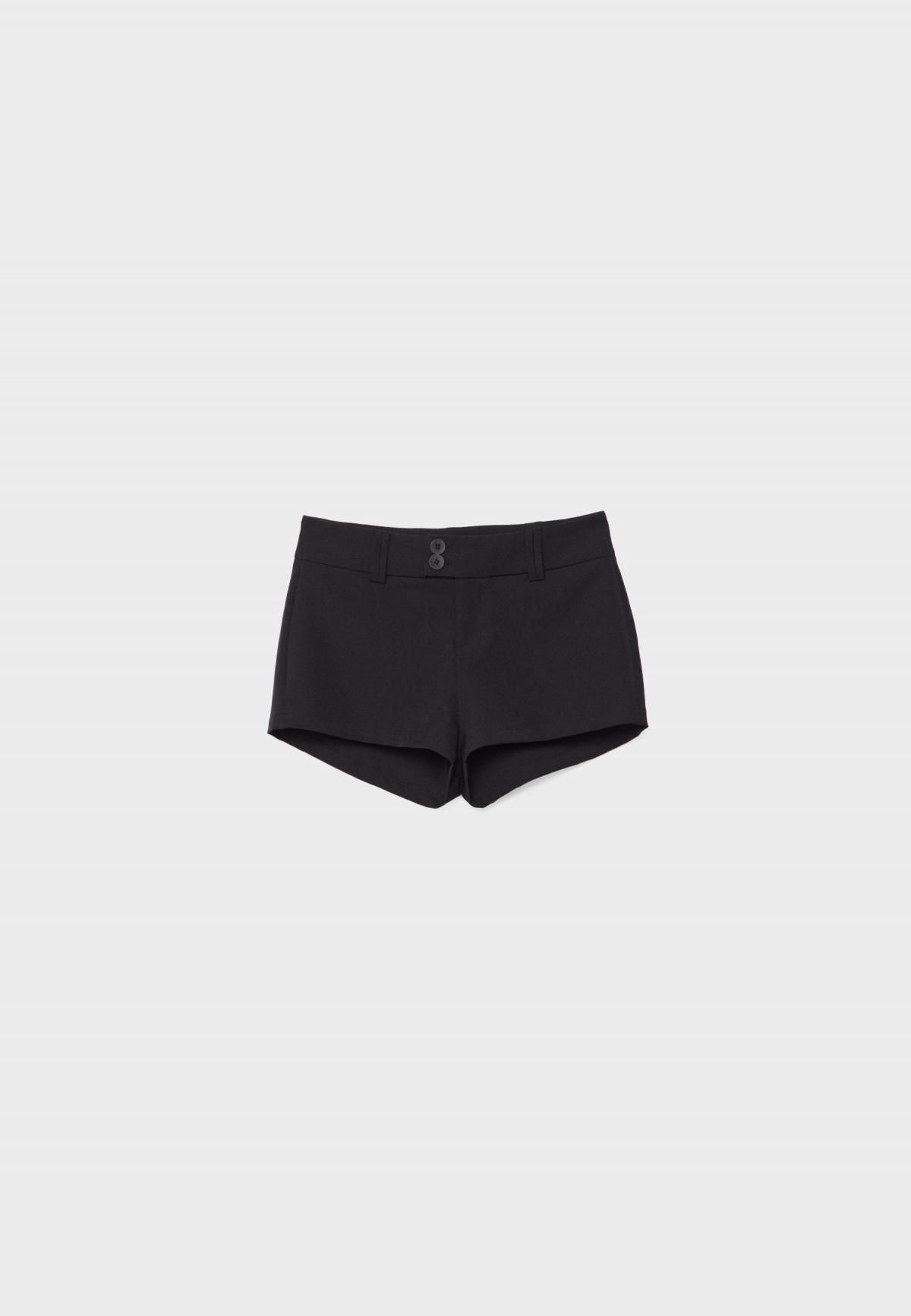 스트라디바리우스 포멀 미드웨이스트 미니 반바지 7423/136 BLACK - 상품 이미지