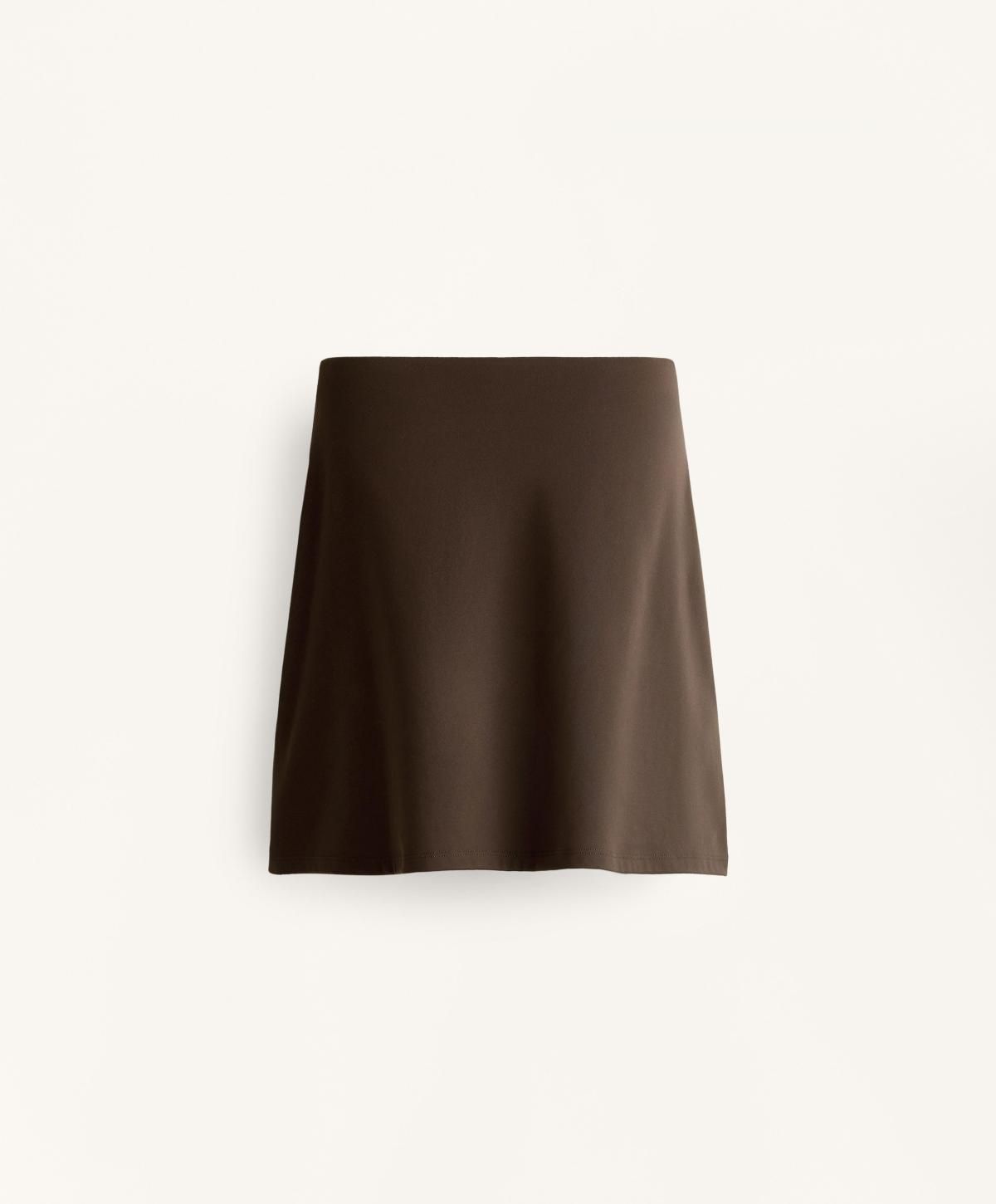 오이쇼 하이라이즈 테크니컬 브라운 미니 스커트 6054/222 DARKBROWN - 상품 이미지