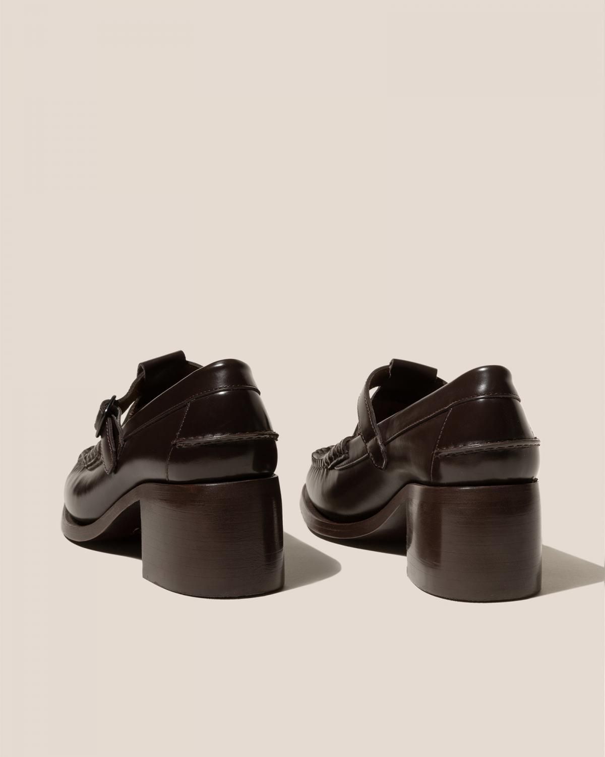 헤레우 ALBER 프리미엄 가죽 T바 힐 로퍼 7880541470936 DARK BROWN - 상세 이미지 3