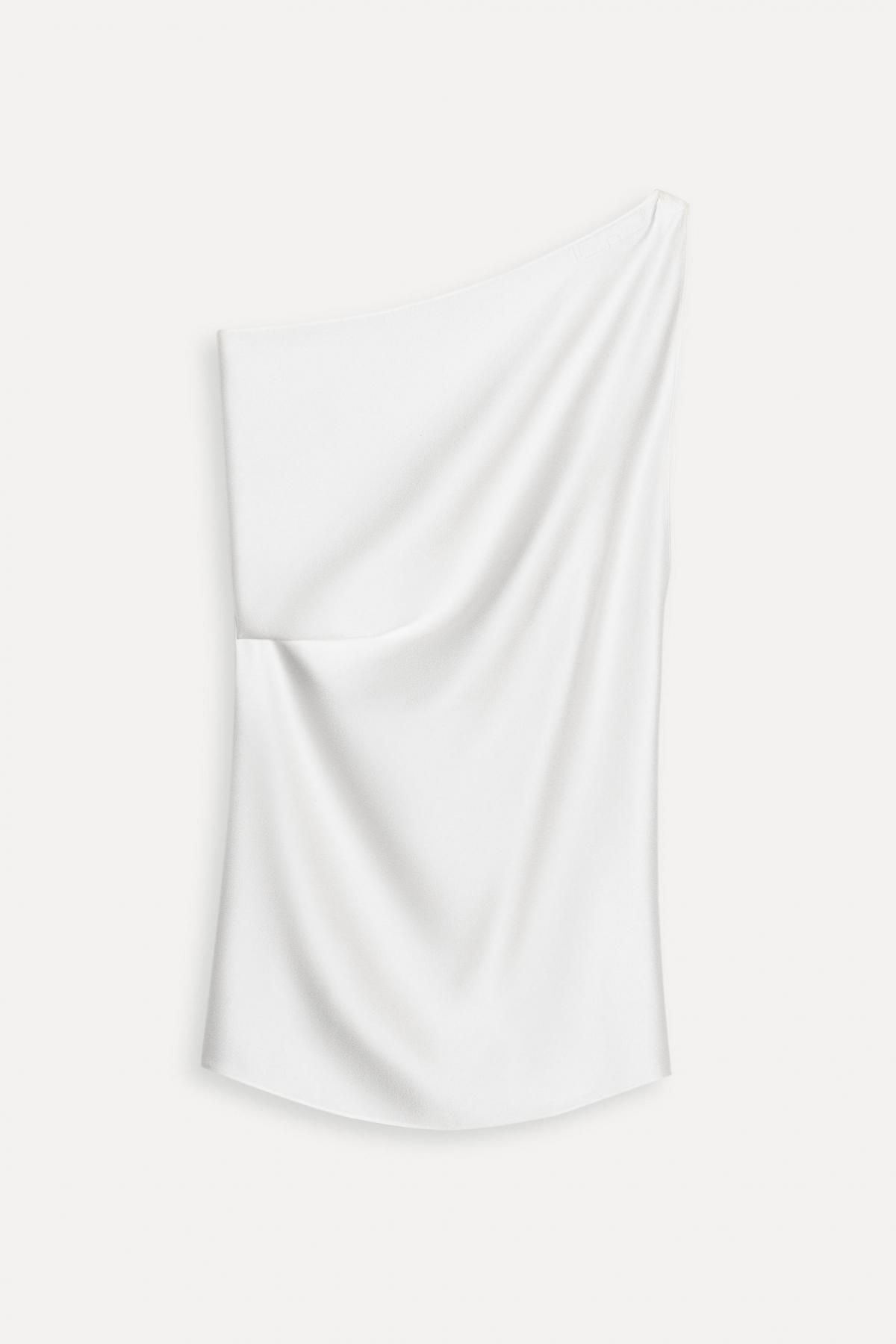 자라 미니멀 비대칭 민소매 탑 3277/789 WHITE - 상세 이미지 4