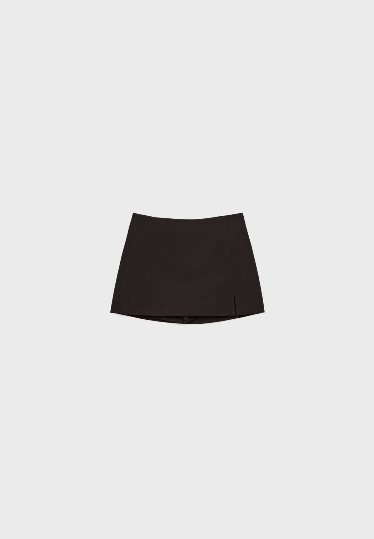스트라디바리우스 트렌디 미드라이즈 사이드슬릿 스커트팬츠 4799/768 BLACK - 상품 이미지