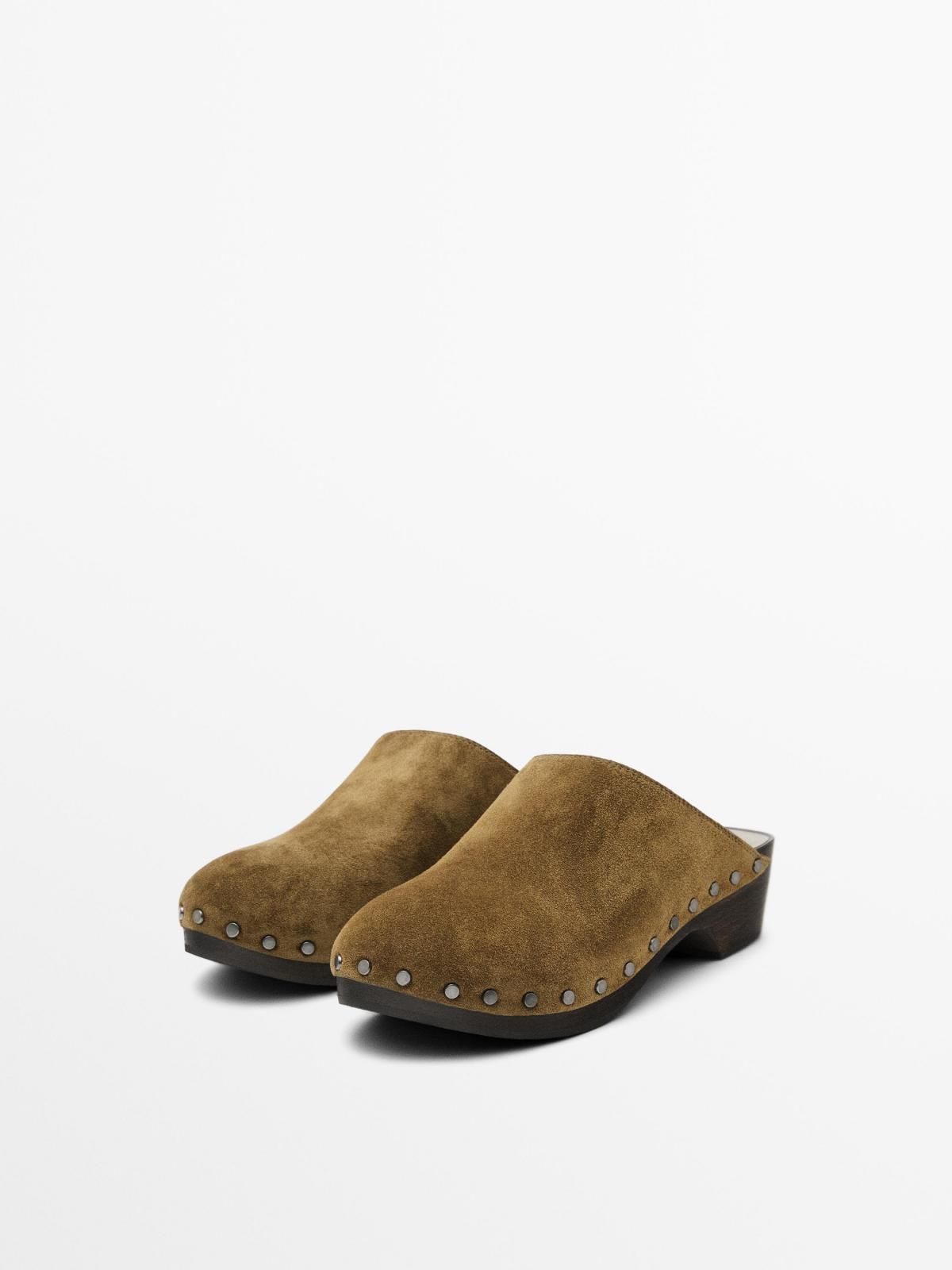 마시모두띠 스플릿 스웨이드 우드힐 클로그 슬리퍼 1506/650 CAMEL - 상세 이미지 2