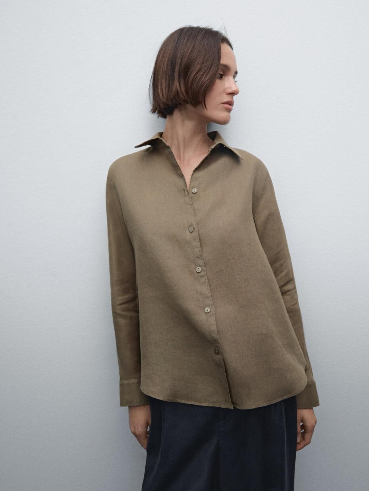 마시모두띠 플루이드 린넨 셔츠 5130/530 PALE GREEN - 상세 이미지 3