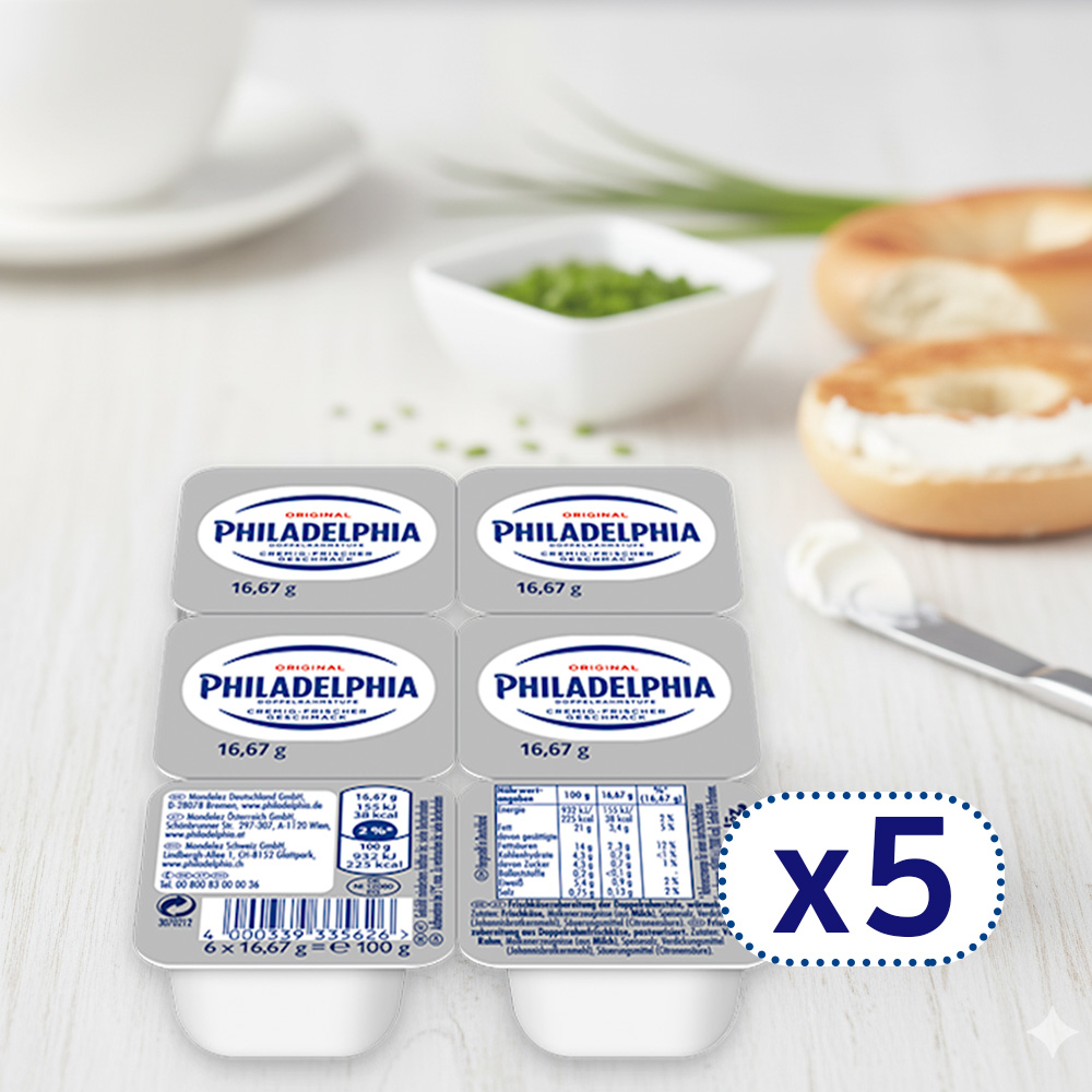 필라델피아 포션 크림치즈 16.67g 30개 (6개X5세트) - 상품 이미지