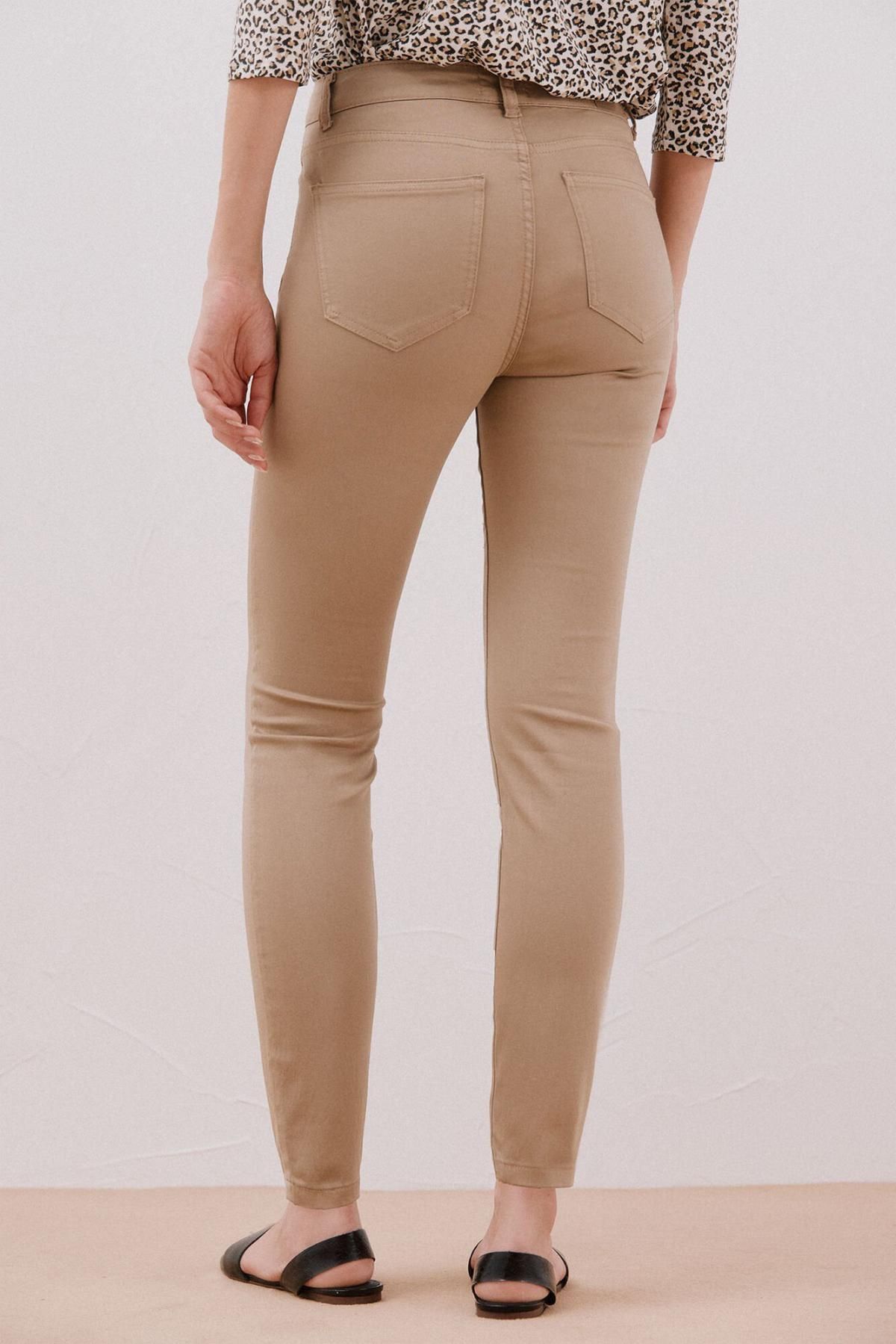 꼬르떼피엘 베이지 스트레치 슬림핏 컬러 팬츠 8122823 BEIGE - 상세 이미지 4