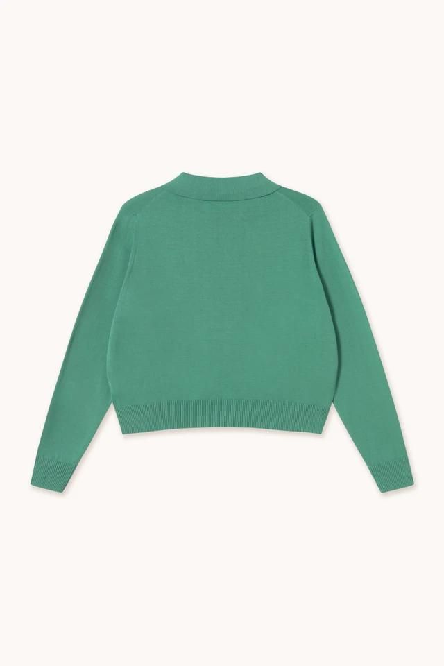 타이니코튼 미니멀 크롭카라니트 JERSEY FRANK SS25-776R19 ONE COLOR - 상세 이미지 4