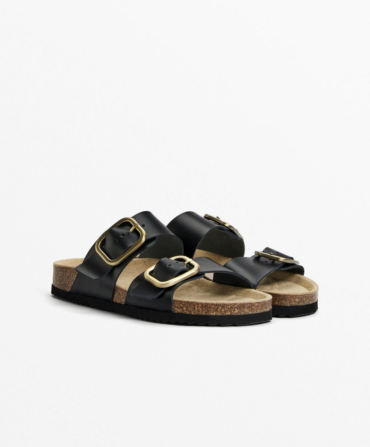 오이쇼 에르고노믹 레더 스트랩 버클 샌들 1271/380 BLACK - 상세 이미지 2