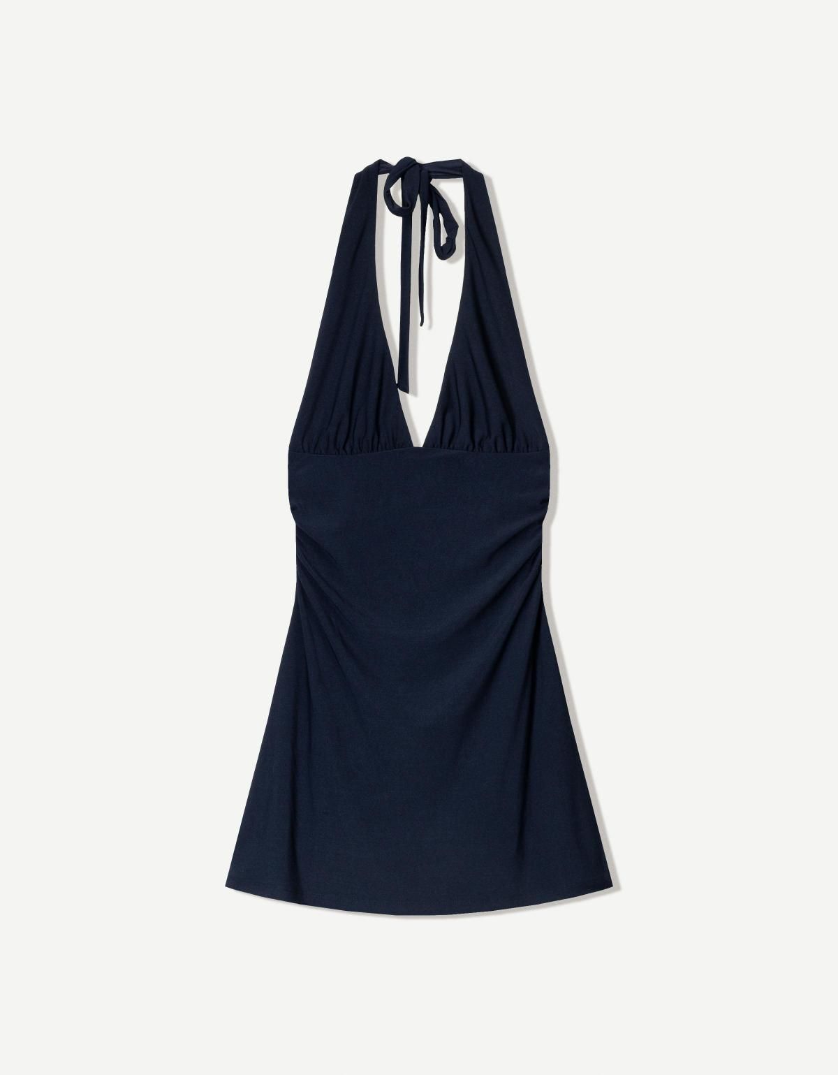버쉬카 홀터 미니 원피스 0587/173 NAVY - 상품 이미지