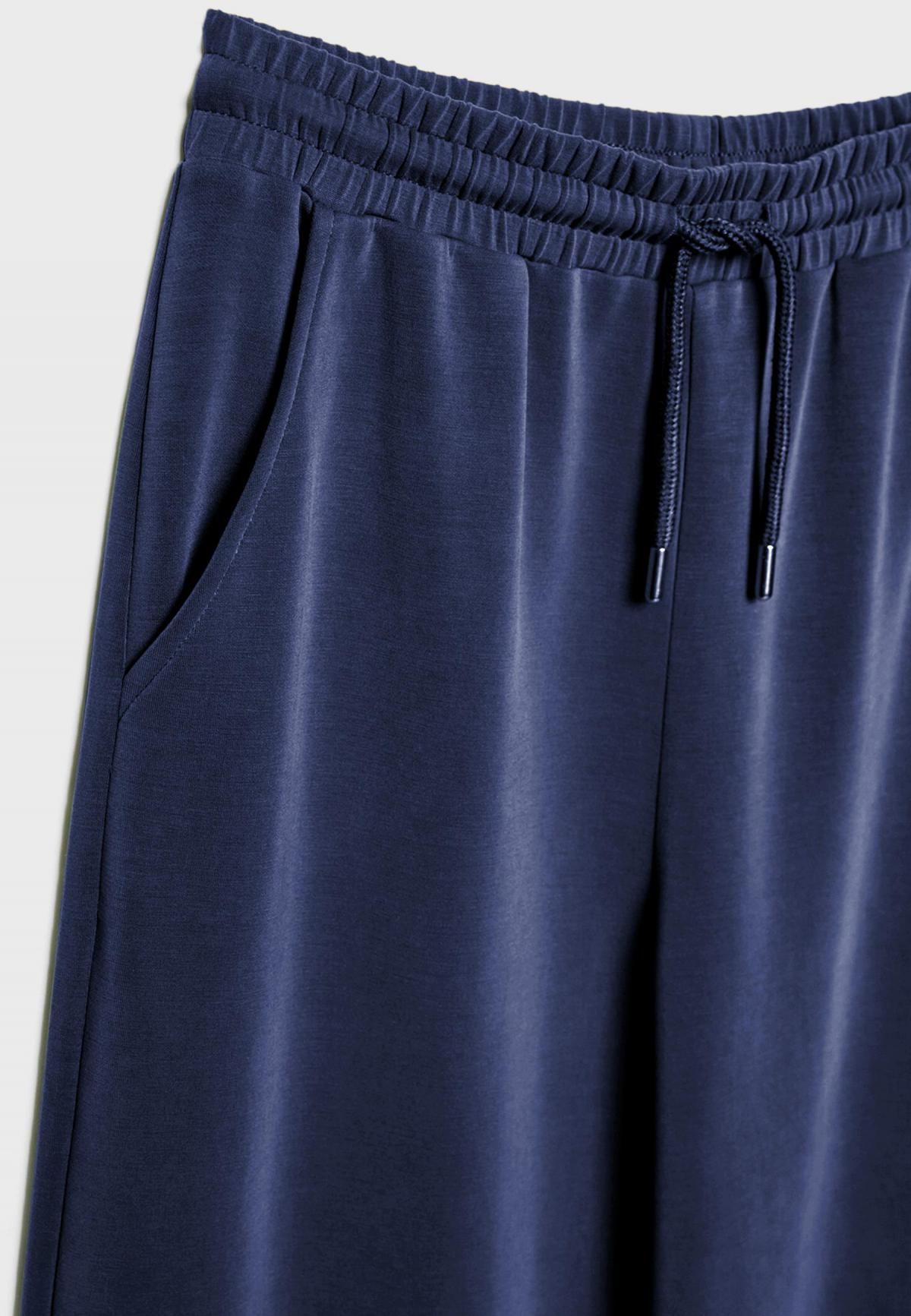 스트라디바리우스 소프트터치 모달 와이드 팔라조 팬츠 8737/276 NAVY BLUE - 상세 이미지 5