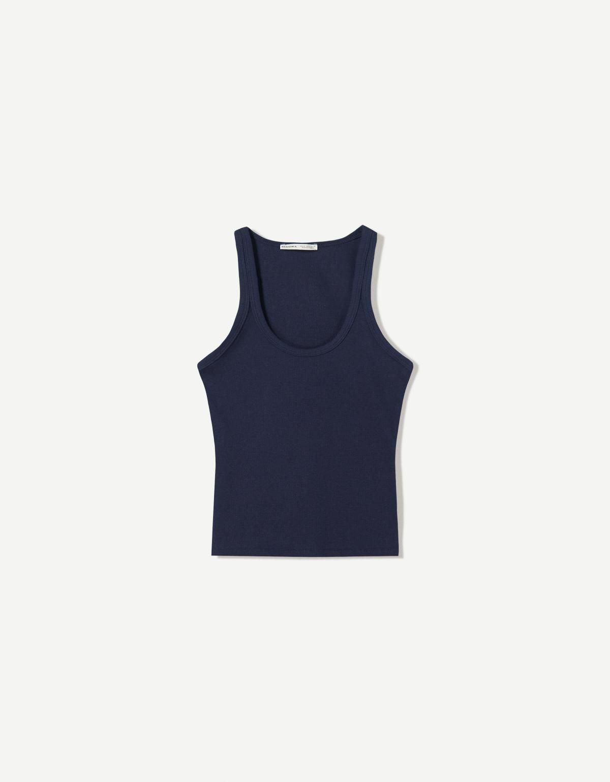 버쉬카 베이직 립 조직 민소매 티셔츠 2338/152 BLUE - 메인 이미지