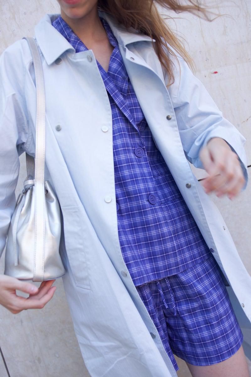 타이니코튼 체크패턴 캐주얼 쇼츠 SS25-705M86 ONE COLOR - 상세 이미지 5