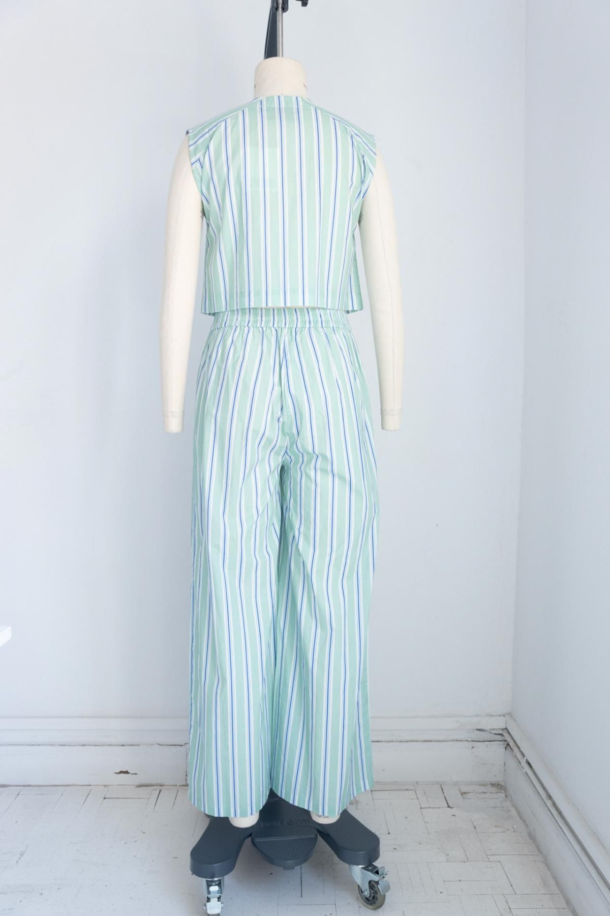 타이니코튼 스트라이프 민소매 크롭 탑 SS25-629R22 ONE COLOR - 상세 이미지 5