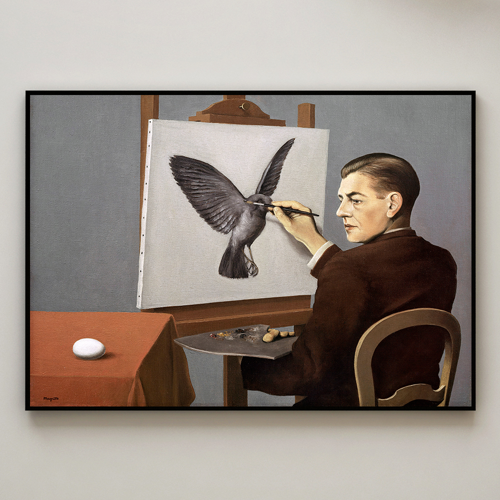 르네 마그리트 인테리어 그림 액자 포스터 명화 La Clairvoyance 1936 - 상세 이미지 3