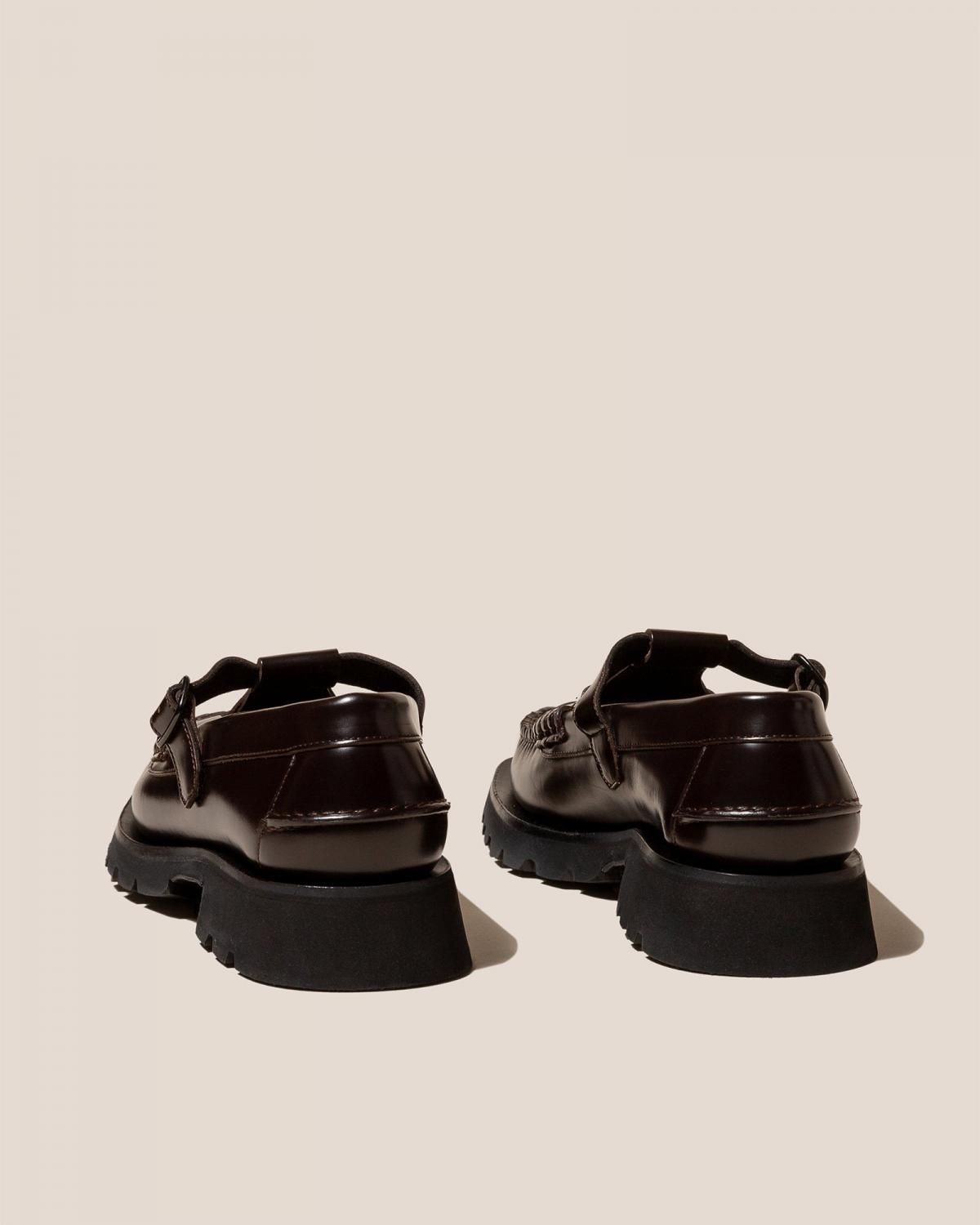 헤레우 SOLLER 프리미엄 트레드솔 가죽 T바 로퍼 7957367521496 DARK BROWN - 상세 이미지 3