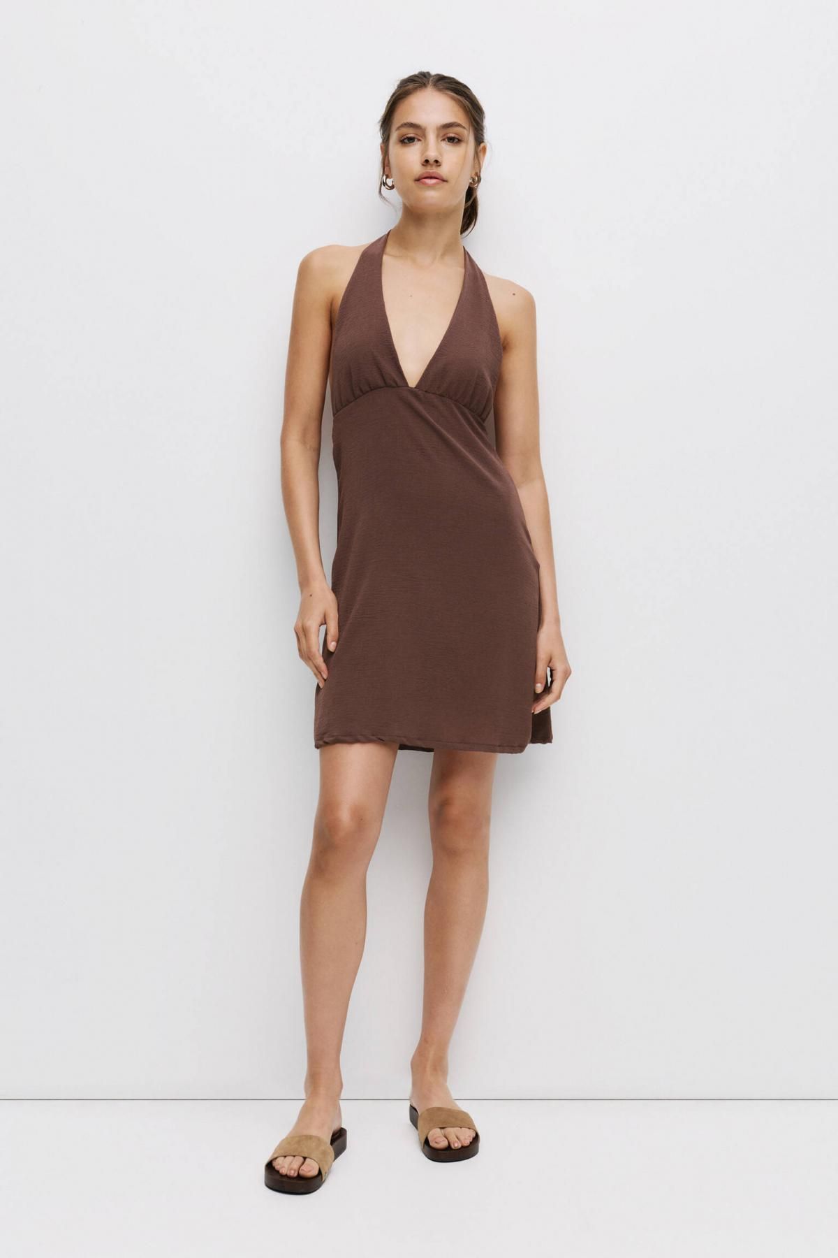 풀앤베어 레더 스터드 스트랩 샌들 1723/640 BROWN - 상세 이미지 2