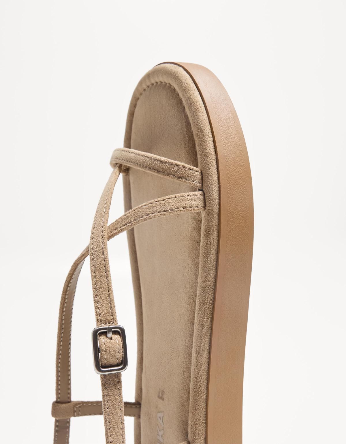 버쉬카 스트랩 플랫 샌들 1827/664 LEATHER - 상세 이미지 3