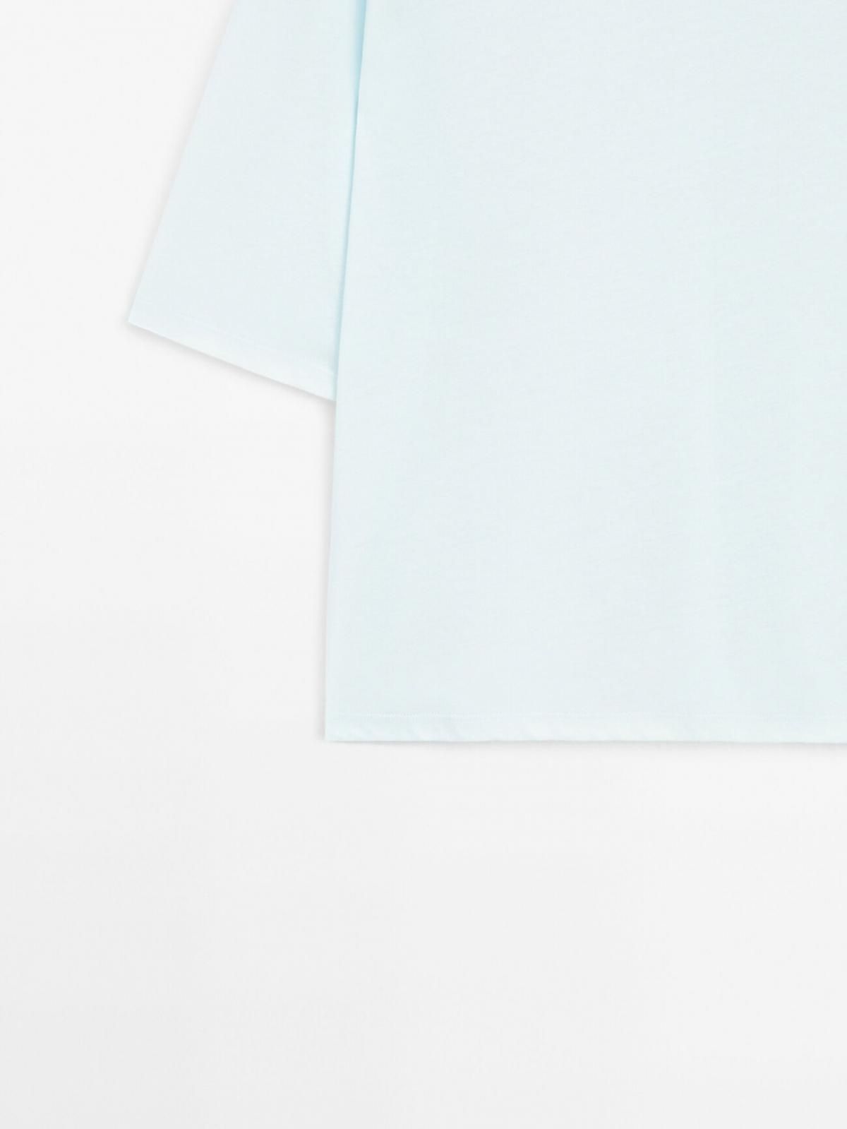 마시모두띠 베이직 박시핏 100 코튼 반팔 티셔츠 6840/500 PASTEL BLUE - 상세 이미지 4