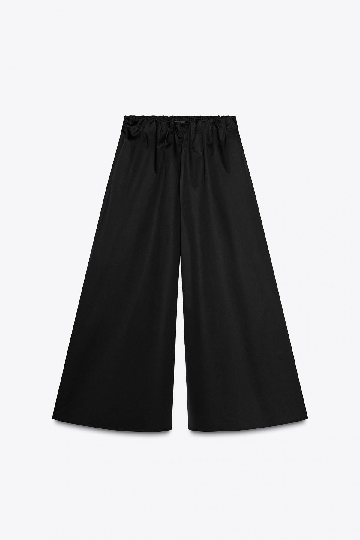 자라 와이드핏 미드웨이스트 큐롯 팬츠 5427/430 BLACK - 메인 이미지