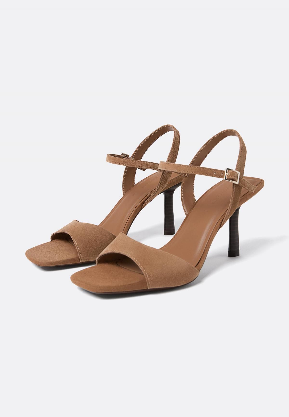 스트라디바리우스 브라운 8cm 레더 스트랩 하이힐 샌들 9707/670 BROWN - 상세 이미지 3