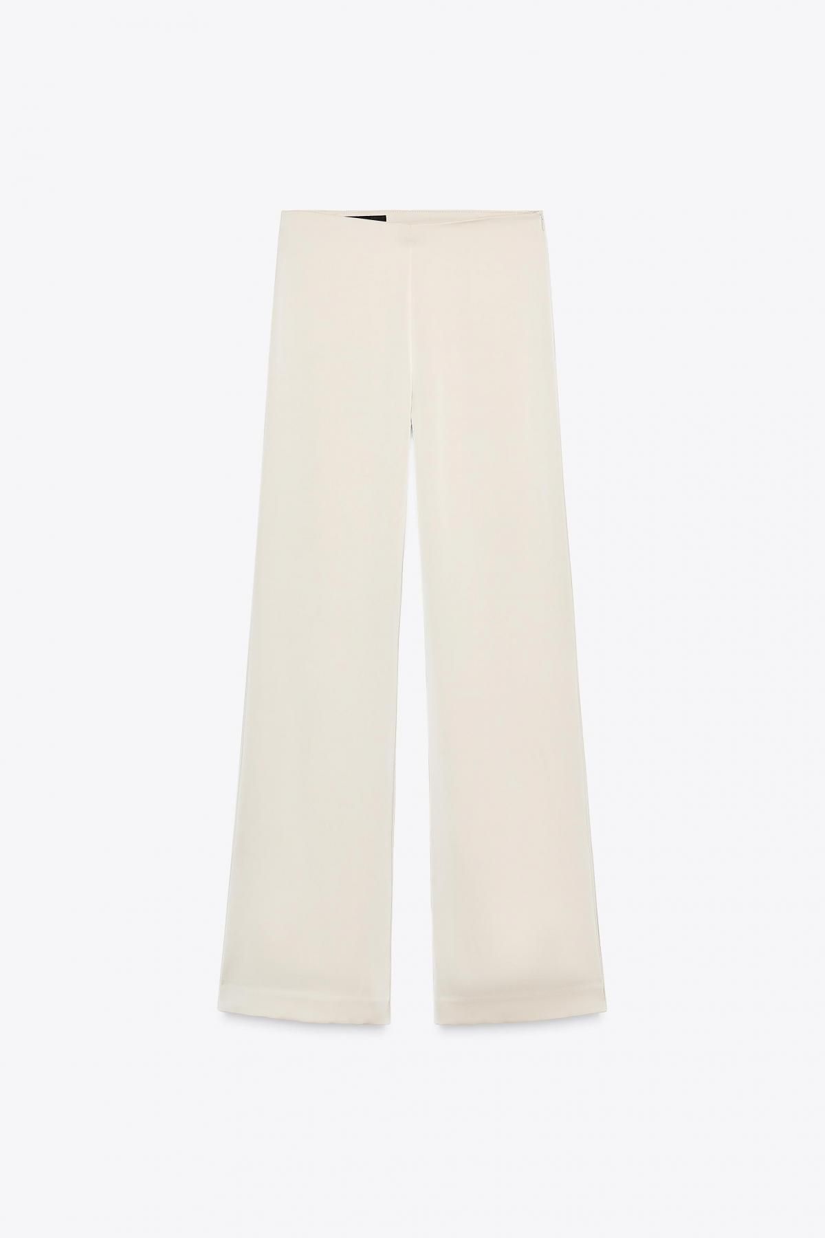 자라 하이웨이스트 새틴 와이드 슬랙스 팬츠 5427/429 GREY / BEIGE - 상세 이미지 5