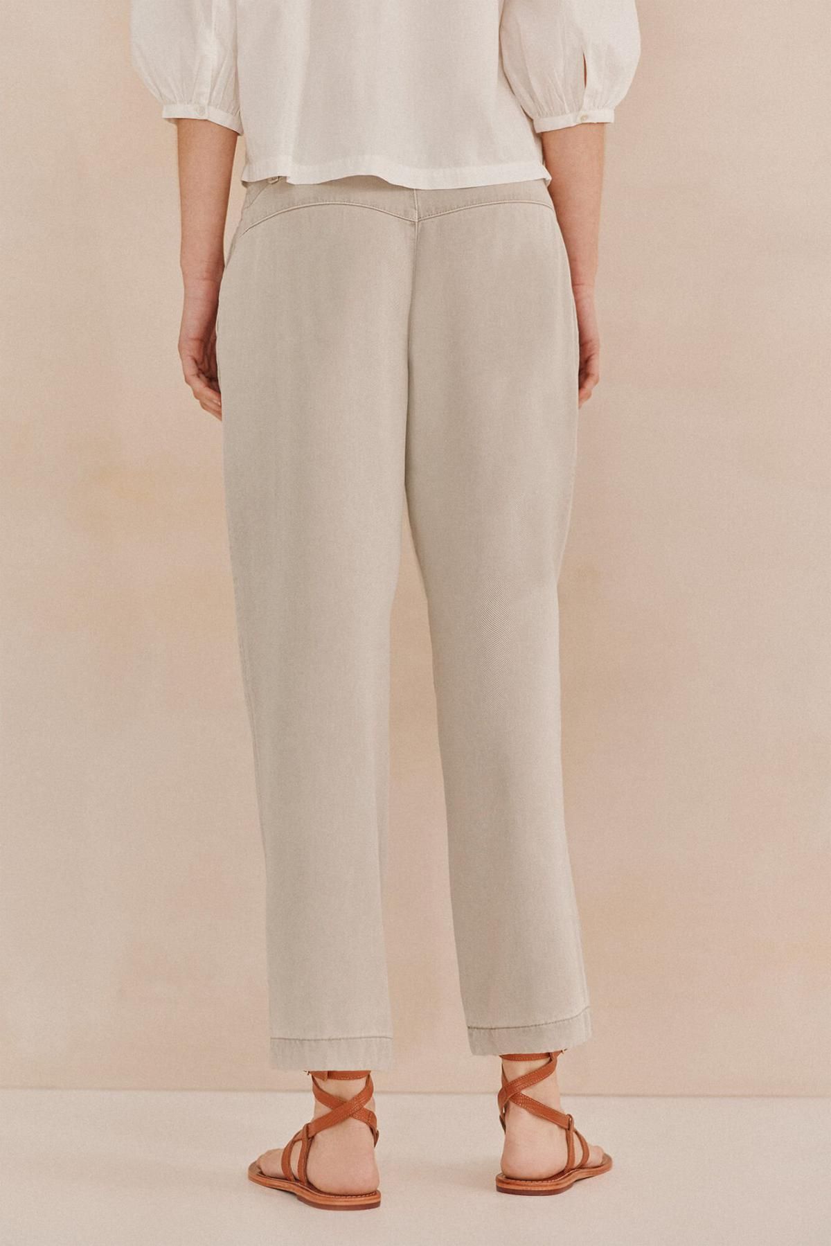 호스 인트로피아 라이트 베이지 테크니컬 데일리 스트레이트핏 슬랙스 팬츠 6549016 AZUL - 상세 이미지 3